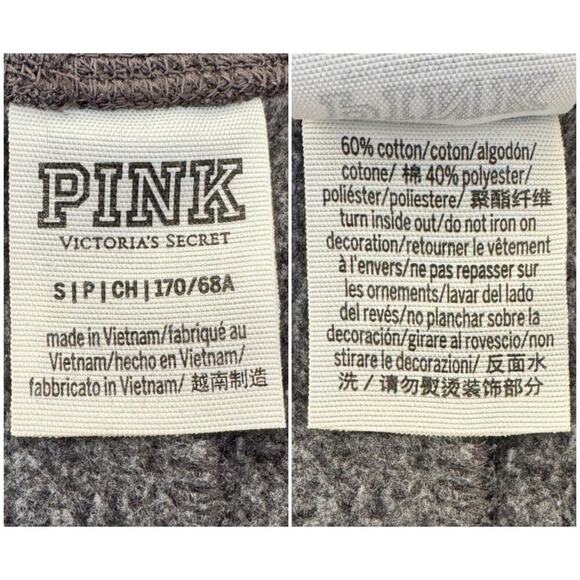 Victoria’s Secret PINK University Logo Athletic Lounge Gray Sweat Shorts Sz SP - Picture 9 of 9